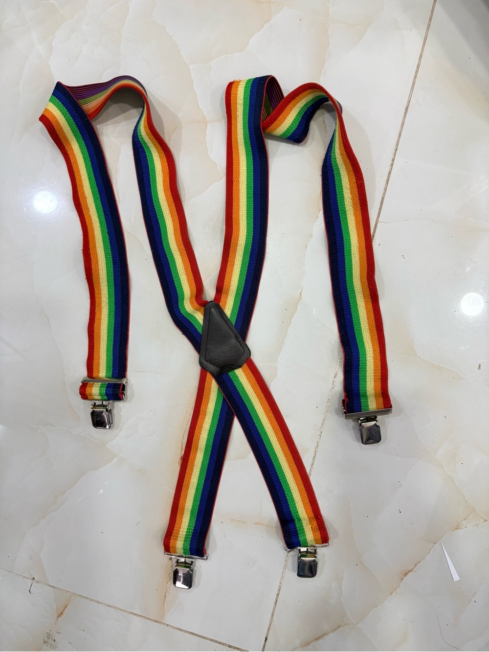 Rainbow Colorful Men’s Adult Suspenders 2 Inches Wide